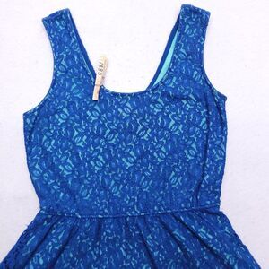 Mossimo Supply Co Sleeveless Casual Zip Side Dress Womens Size Small S Blue